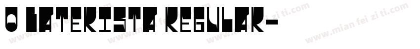 O Baterista Regular字体转换